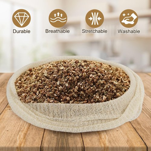 14” 15 Pack Cotton Brew Bag Grain and Spice Beer Brewing Bags Muslin Bags Steeping Bags for Dry Hopping Grain Beer Wine Grain Socks Nut Milk Fruit Hops Mead for Home Brewing or Micro Brewing