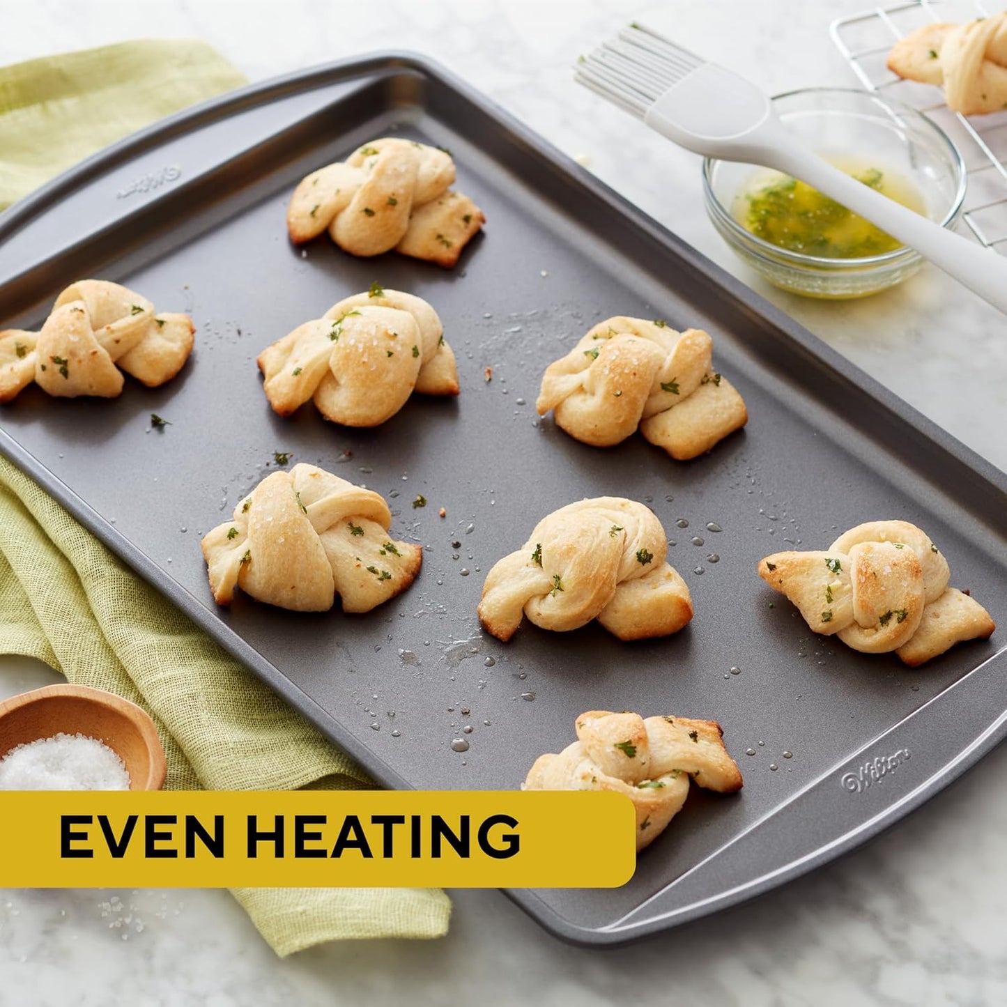 Wilton Perfect Results Nonstick Cookie Baking Sheets Set - 15 x 10 in, 2-Piece Steel, Scratch-Resistant, Dishwasher Safe