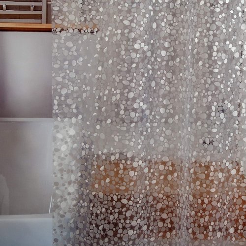 Bostofy Waterproof Shower Curtain Liner - Thick 8G EVA with Heavy-Duty Magnets | 72 x 72, 3D Pebble Pattern