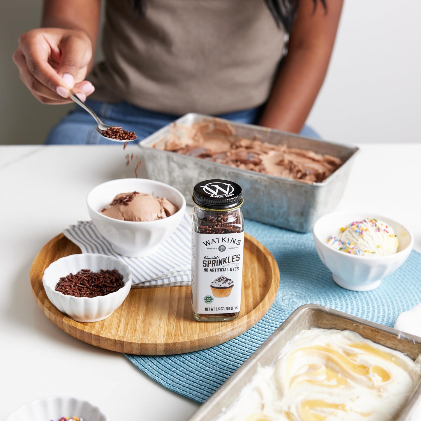 Watkins Chocolate Decorating Sprinkles, 3.5 Ounce, Pack of 3