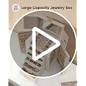 Large 7-Layer Jewelry Box Organizer with 6 Drawers - Beige, 11.4" W