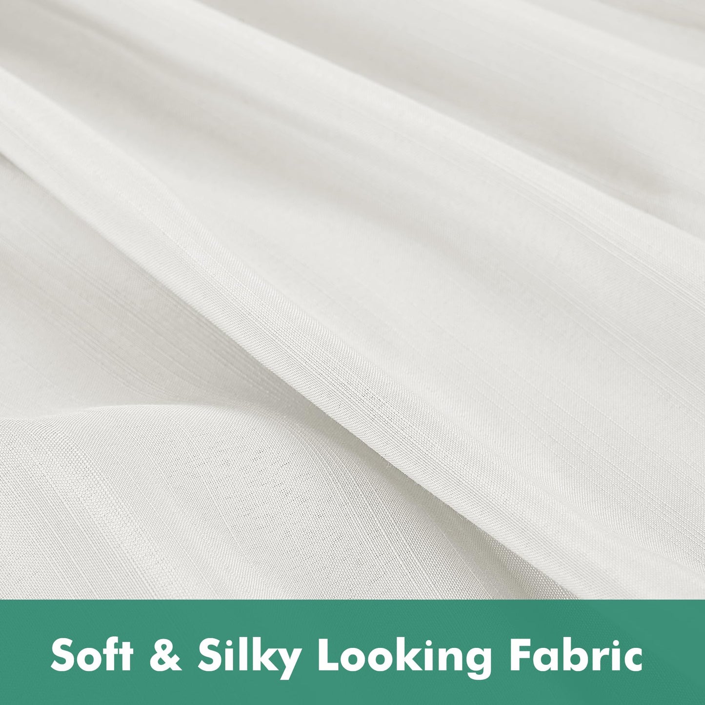 Biscaynebay Wrap Around Bed Skirts with Split Corners for Twin/Twin XL Beds 15" Drop, Ivory Adjustable Elastic Dust Ruffles Easy Fit Wrinkle Resistant Silky Luxurious Fabric Machine Washable