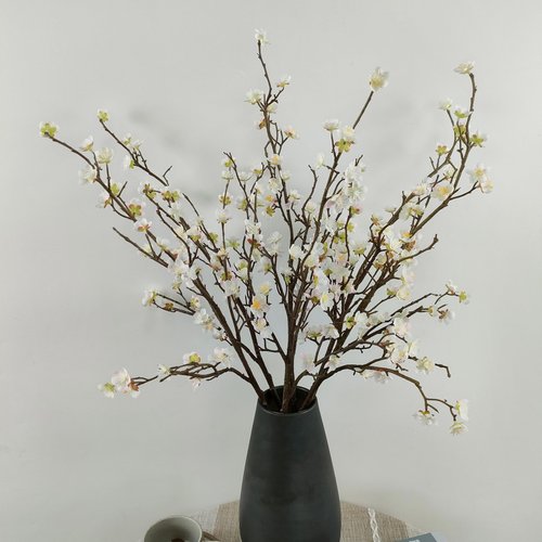 ARTIFIPLANT Plum Blossom Flowers Artificial,6Pcs White Cherry Blossom Branches,Faux Branches,White Cherry Blossom Flowers Artificial for Home Decor…