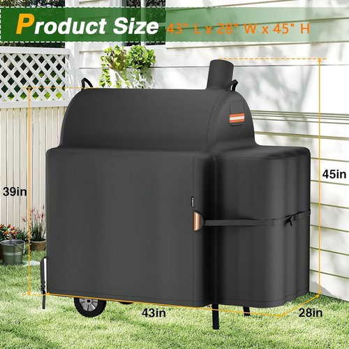 EVRBUL Outdoor Grill Cover - Waterproof 420D BBQ Protection for Royal Gourmet CC1830V 30" Grill | 43" L x 28" W x 45" H