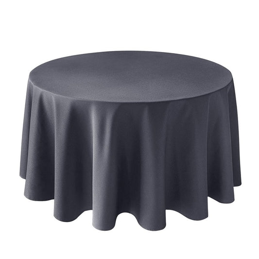 Biscaynebay Textured Fabric Round Christmas Table Cloths 108", Burgundy Water Resistant Washable Folding Table Covers for Dining, Kitchen, Wedding, Parties Machine Washable
