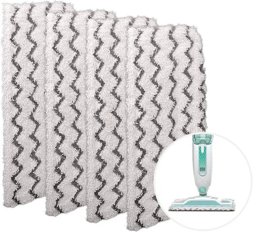 F Flammi Microfiber Mop Pads - 4-Pack Washable & Reusable Refills for Shark Steam Mop S1000 Series | Perfect for Hardwood, Tile & Stone Floors