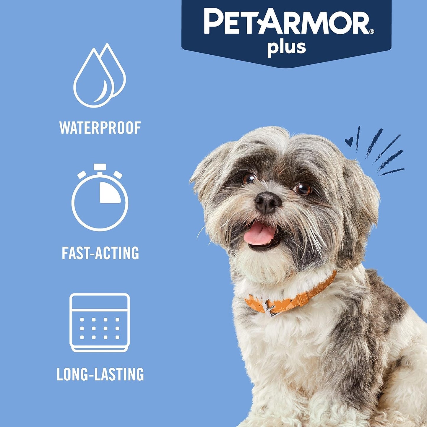 PetArmor Plus Flea and Tick Prevention - Fast-Acting Waterproof Treatment for Small Dogs (5-22 lbs)