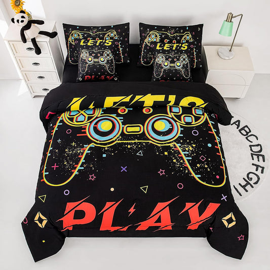Dinosaur Bedding Full Size Sheets and Comforter Set, Boys Full Size Bedding Set Teen boy Comforter Set 7 Pieces Toddler Bed Sheets and Comforter Set for Boys All Season