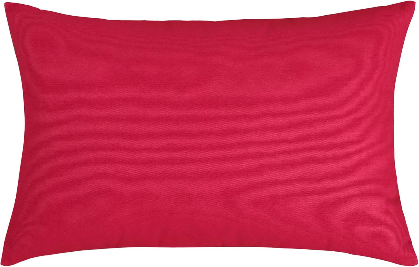 Watermelon Red 100% Cotton Canvas Throw Pillow Covers - Handmade Decorative 12"x20" Shams