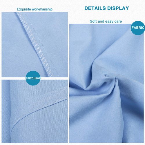 FLXXIE Pillow Cases - Soft Microfiber Standard Size Pillow Covers | Wrinkle & Stain Resistant, 2-Piece Set, Sky Blue 20x26