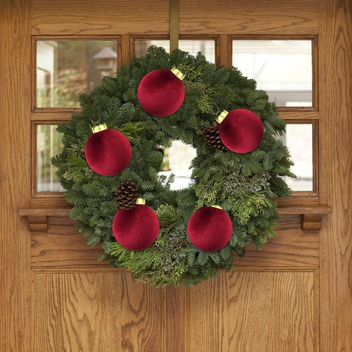 Dark Red Velvet Balls Ornaments for Christmas Tree 15 PCS, 3.15 Inch Large Shatterproof Earth Tones Christmas Bulb Ornaments Set-Decorative Hanging Baubles, Flocked Classic Decor for Holiday(Burgundy)