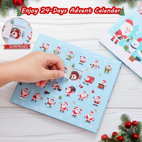 Christmas Advent Calendar - 24-Day Countdown with 2 DIY Charm Bracelets for Girls & Women