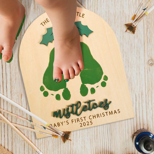 Baby Footprint Kit - Newborn Gifts - Baby's First Christmas Keepsake - Baby First Christmas Ornament 2025 - My Firsts Christmass Ornament 2025 - Babies Boy Firstt Christmass