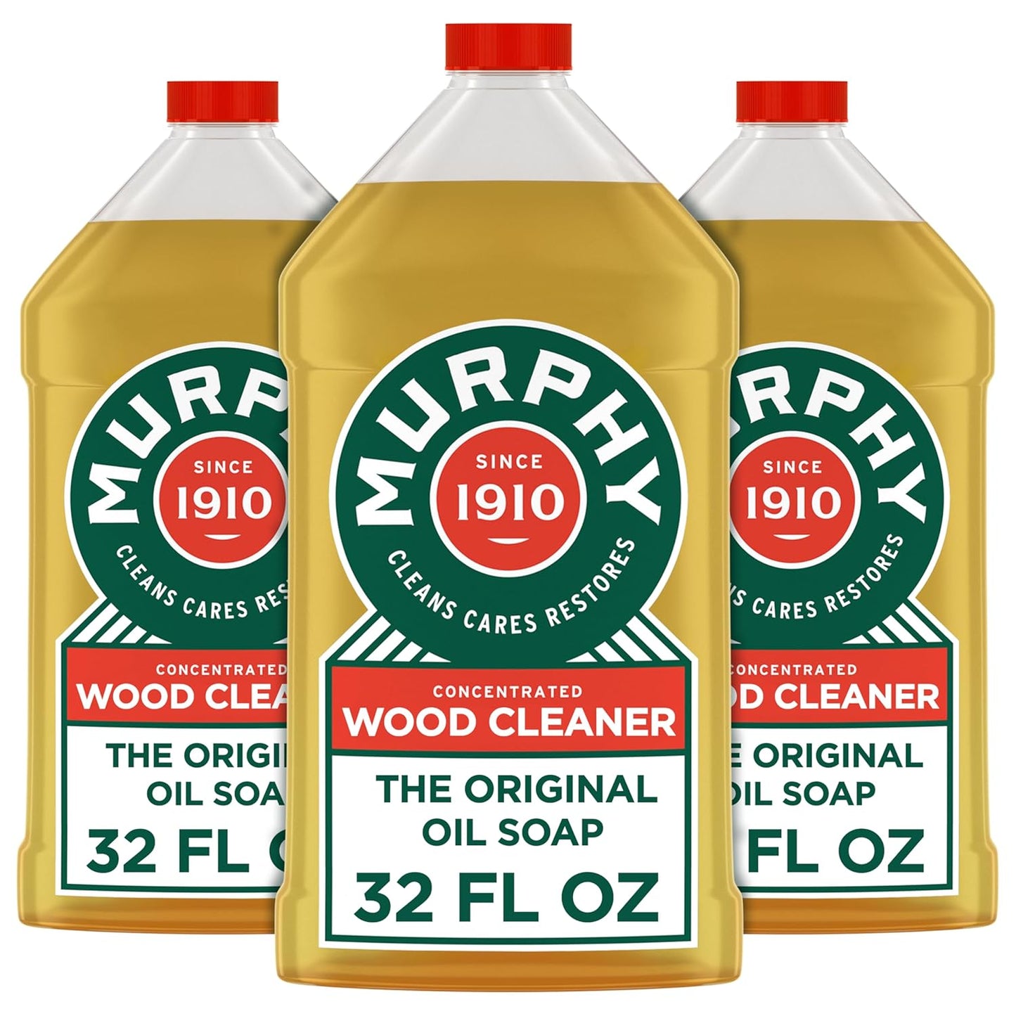 Murphy Oil Soap | Concentrated Wood Cleaner - No-Rinse Formula with Citronella Scent | 32 fl oz (3 Pack)