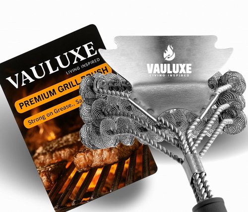 Bristle-Free Grill Brush by [Brand Name] - 18’’ BBQ Cleaner with Safe Spiral Head & Stainless Steel Handle | Perfect for Gas, Charcoal, and Weber Grills