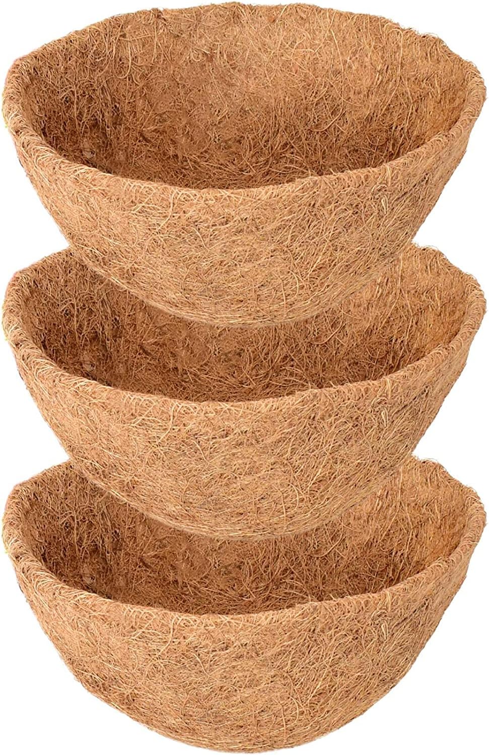 Legigo 12-Inch Coco Fiber Hanging Basket Liners - 100% Natural Replacement for Flowers & Vegetables