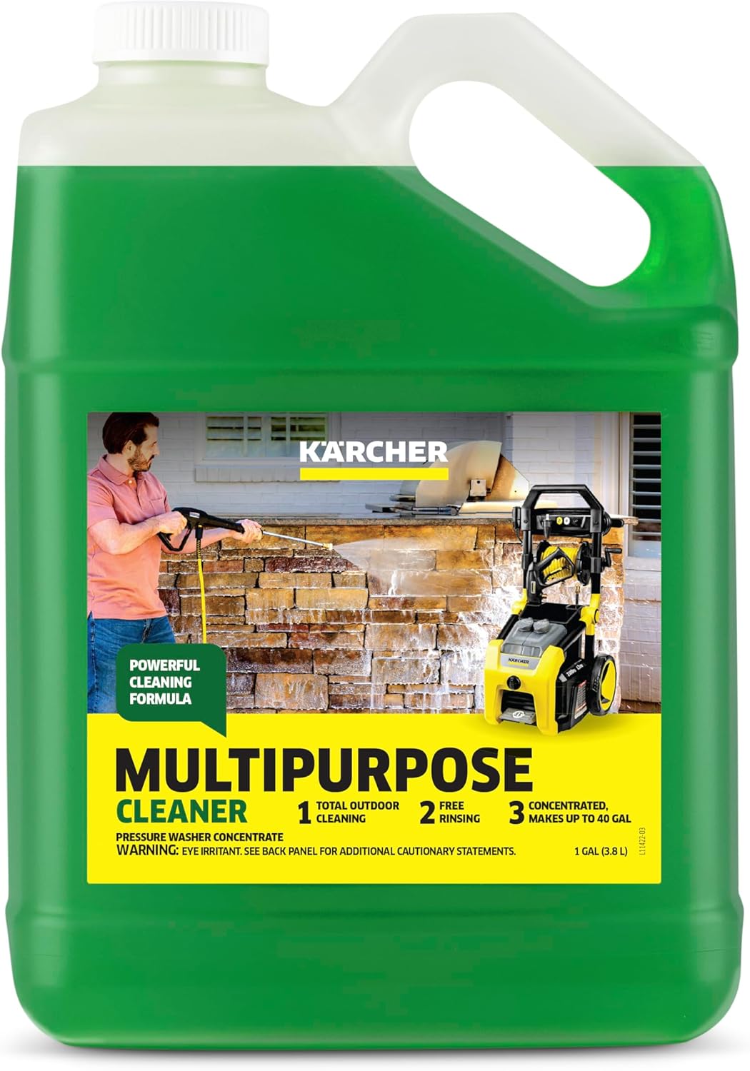 Kärcher Multi-Purpose Pressure Washer Detergent - Removes Dirt & Grime | Makes Up to 20 Gallons