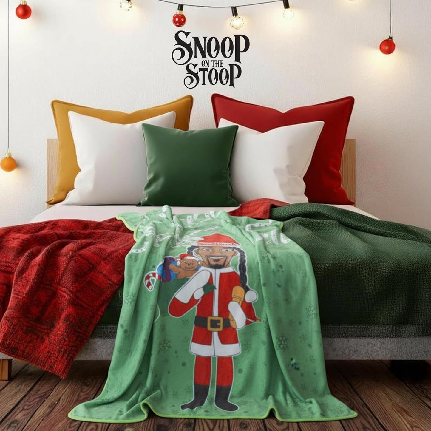 Snoop Dogg Christmas Throw Blanket - Cozy 50" x 60" Soft Fleece for Couch | Perfect Secret Santa Gift