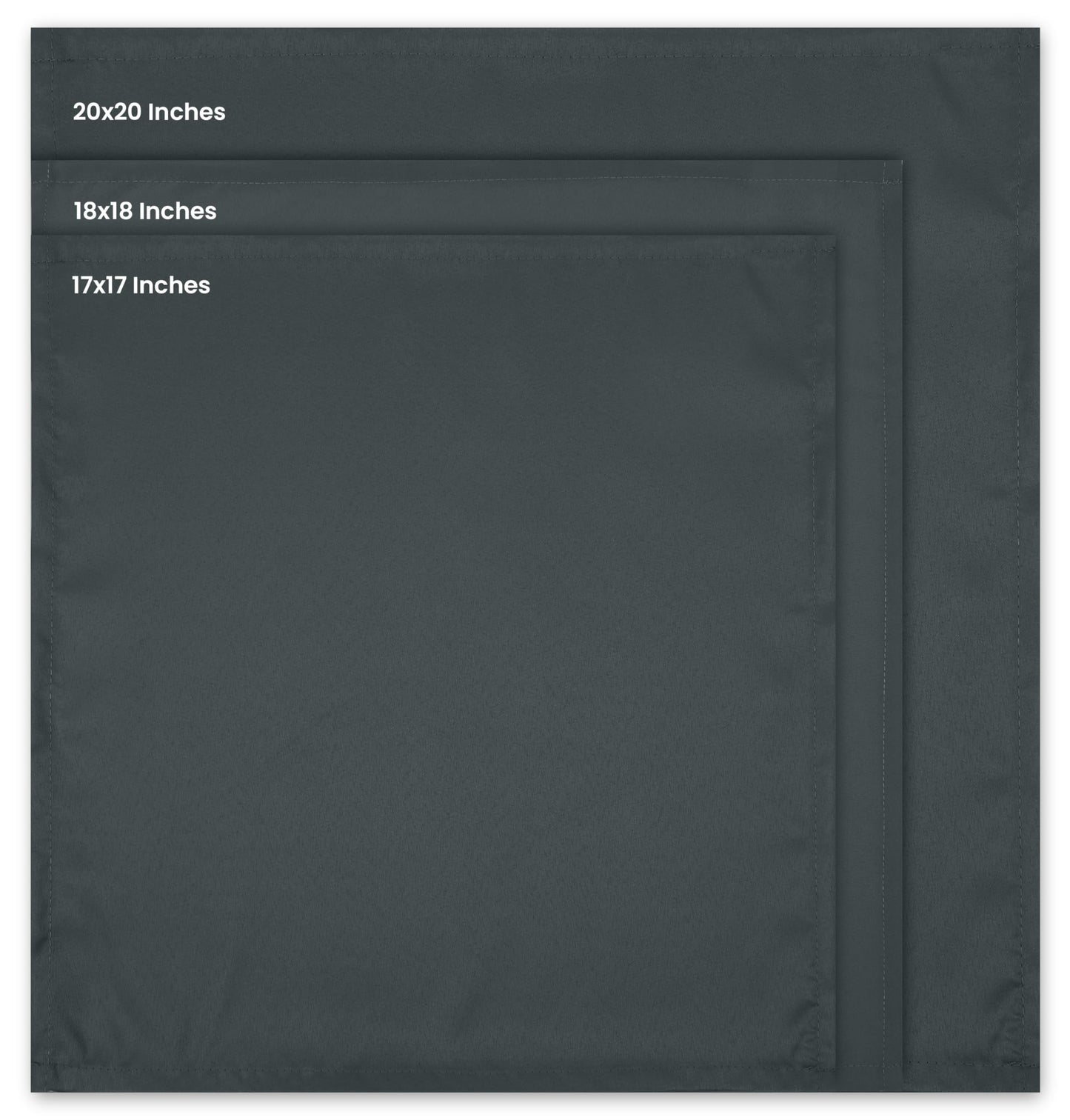 Utopia Home Charcoal Grey Cloth Napkins (12 Pack, 18x18 Inches), Ideal Dinner Napkins for Party, Wedding and Lunch/Dinner