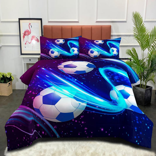 Peopleareok Unicorn Full Comforter Set for Girls Kids, Cute Pink Purple Unicorn Print Bedding Set Full, 5-Piece Bed in a Bag, Kids Cartoon Kawaii Comforter with Sheet Set