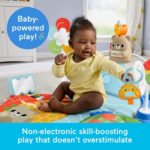 Fisher-Price 3-in-1 Kick & Sway Baby Play Mat - Sensory Activity Gym for Newborns 0+ Months