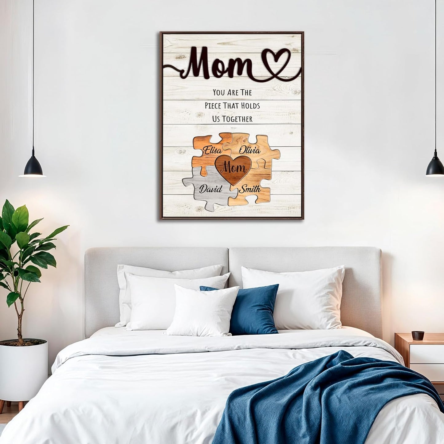Skiennix Personalized Mother's Day Gift - Custom Puzzles & Canvas Prints for Mom | Unique Wall Art Decor