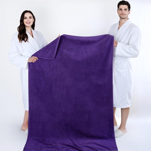 Cotton Paradise 100% Cotton Oversized Bath Sheet - Extra Large Turkish Towel, Purple 40x80 Inches