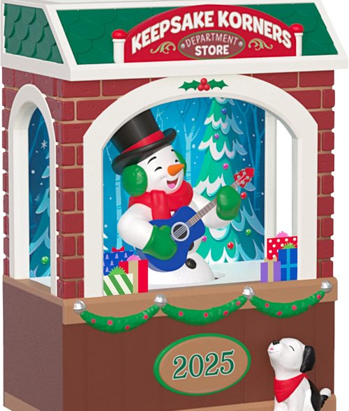 Hallmark Keepsake Christmas Ornament - Rockin' Window Shopping 2025 | Musical Snowman with Light & Motion