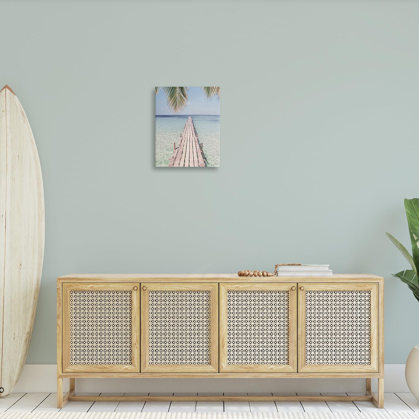 Stupell Industries 'Tropical Dock on Beach'| Canvas Art