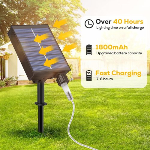 ICRGB Solar Pool Lights for Above Ground, 66FT 200LED 1800mAh Solar Rope Lights Outdoor, IP67 Waterproof Blue String Light with Remote, 8 Modes & Timing, Pool Garden Patio Fence Walkway Christmas
