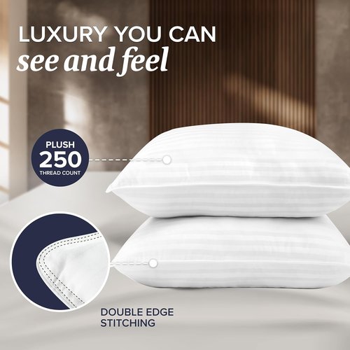 Beckham Hotel Collection Euro Size Throw Pillows - Set of 2 | 26 x 26 Down Alternative Inserts for Bed & Couch