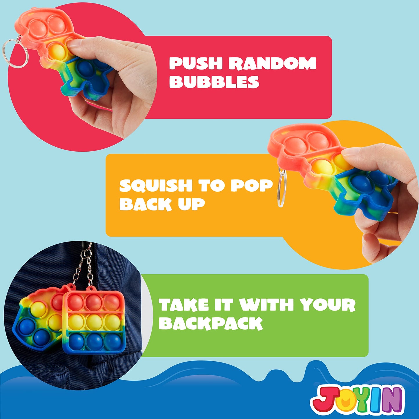 JOYIN 60 Pcs Party Favors for Kids, Fidget Toys Pack, Sensory Toy, Goodie Bags Fillers for Birthday Party, Prizes in Bulk for School, Pinata Stuffers, Classroom Prizes, Treasure Box Toys