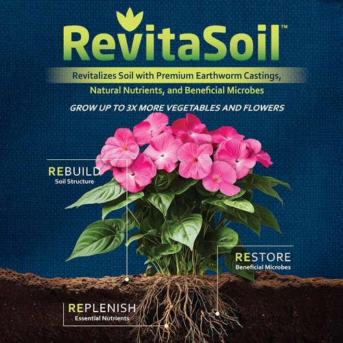 Earth Science RevitaSoil Organic Soil Revitalizer - 4 lb Earthworm Castings & Natural Nutrients | Grow 3X More for Gardens & Potted Plants