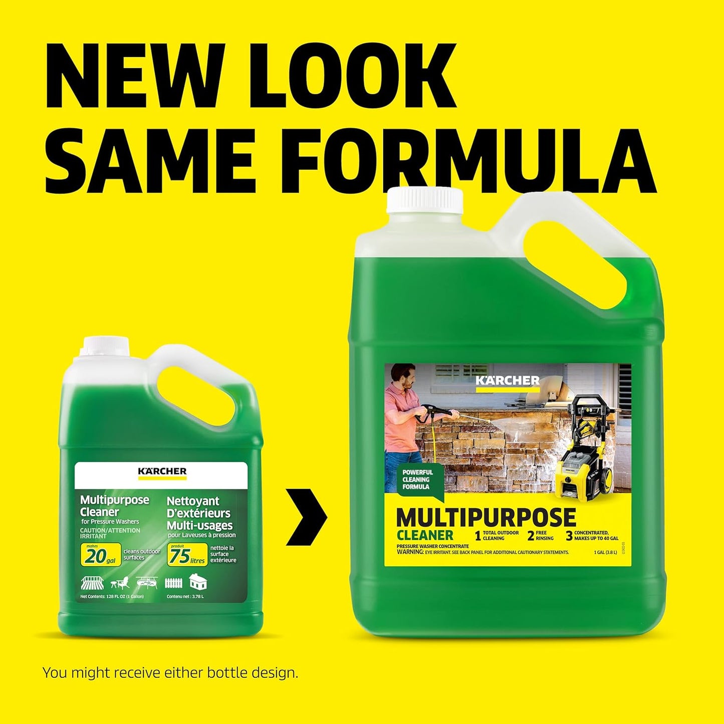 Kärcher Multi-Purpose Pressure Washer Detergent - Removes Dirt & Grime | Makes Up to 20 Gallons