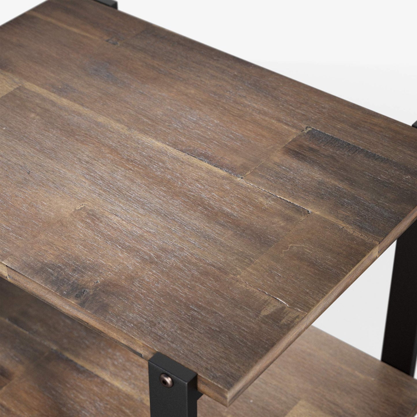 Zinus Brock 21 Inch Solid Wood Side Table, End Table, Easy Assembly, Brown