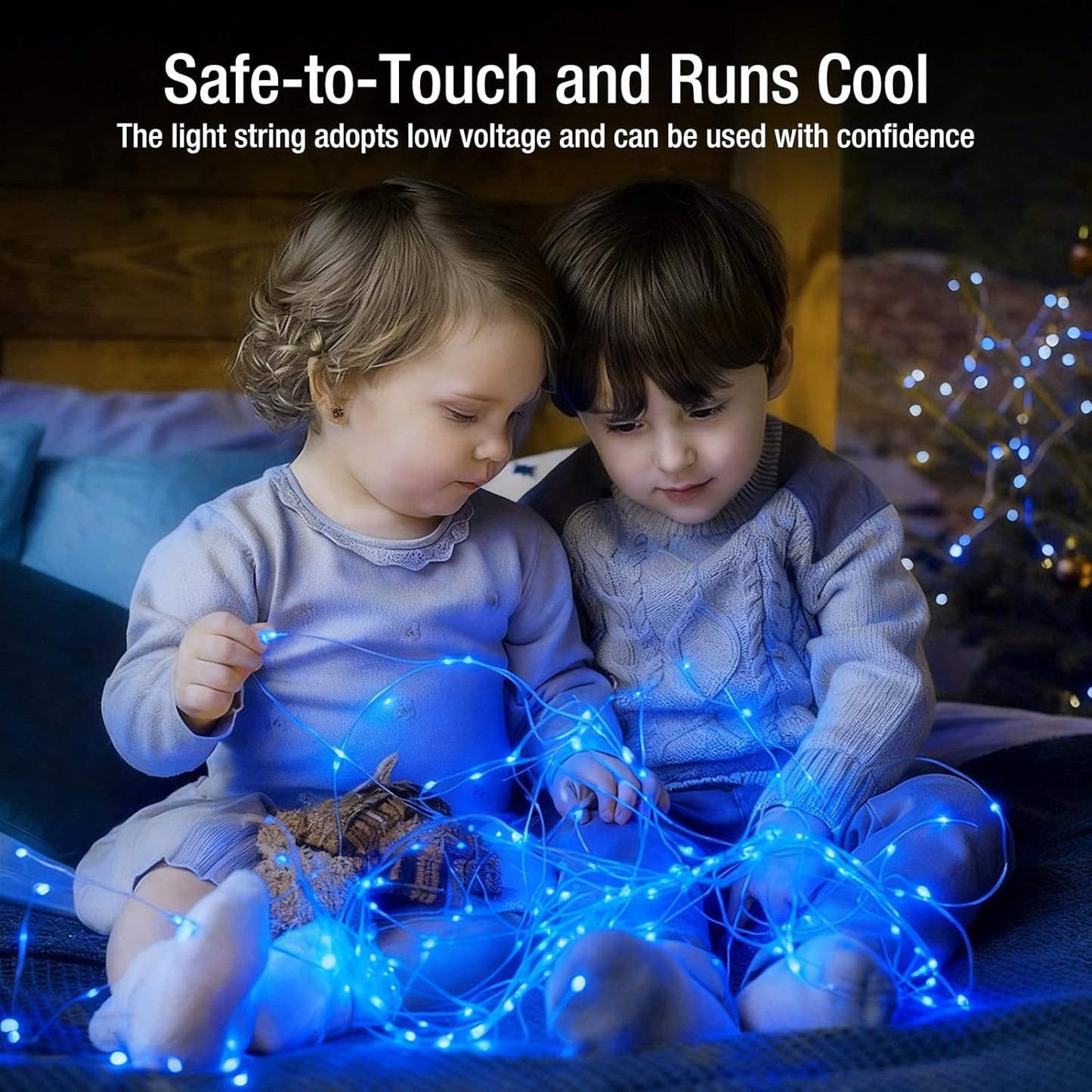 Skiennix 6 Pack Fairy Lights - 7ft Battery Operated 20 LED Twinkle Lights | Waterproof Mini String Lights for DIY Party & Wedding Decor - Blue