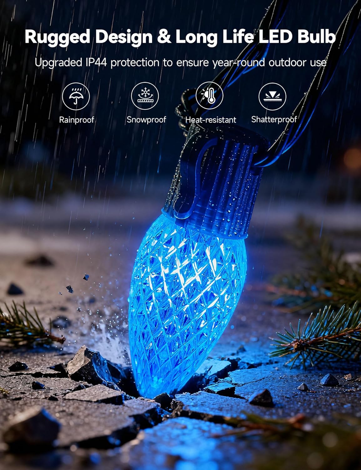 Minetom Smart C9 Christmas Lights - 100 LED Color Changing Fairy Lights | App Control & Music Sync, 99FT