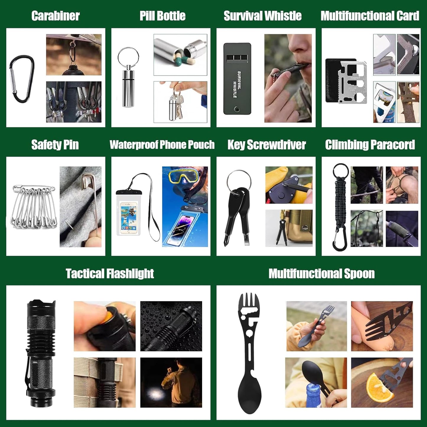 Survival Advent Calendar 2025 - 24 Days of Outdoor Gear & Gadgets for Men and Teens | Perfect Christmas Countdown Gift