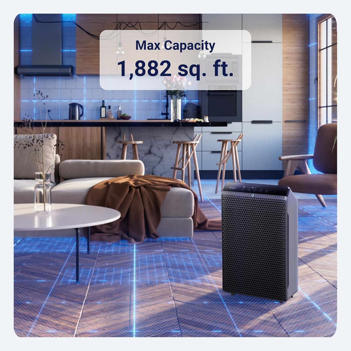 WINIX 5520 Air Purifier - True HEPA Filter & Air Quality Monitor for Large Rooms Up to 1882 Ft²