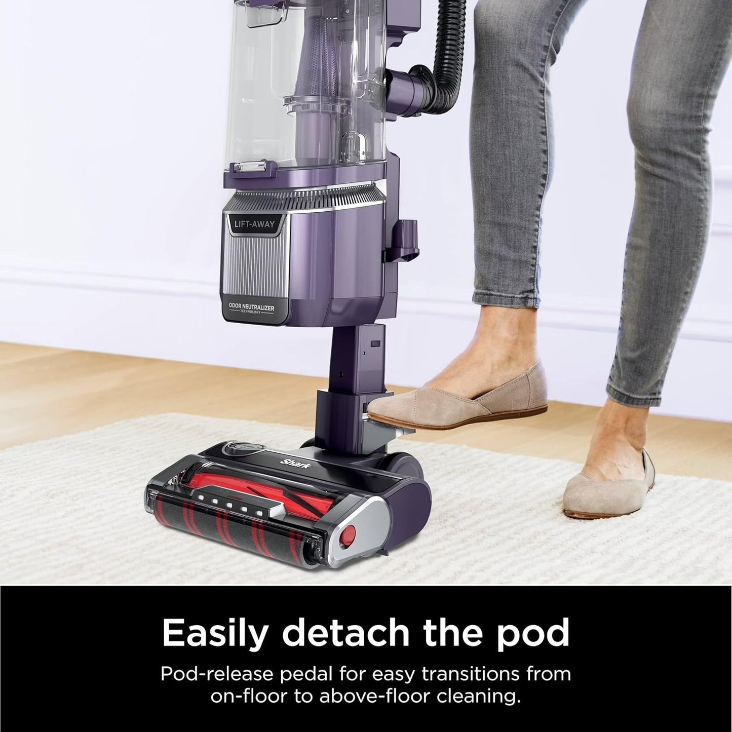 Shark LA701 Rotator Pet Lift-Away Vacuum - DuoClean PowerFins & Odor Neutralizer Technology, Purple (Renewed)
