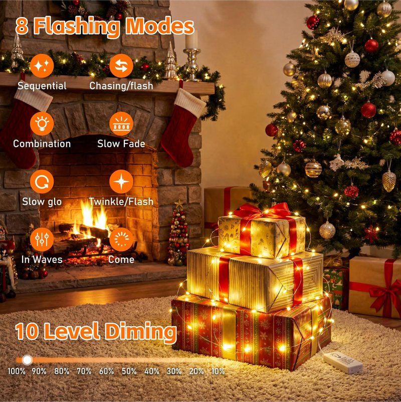SINAMER 6 Pack Rechargeable Fairy Lights with Remote & DIY Timer, 7ft 20LED Dimmable Silver Wire String Light for Mason Jar, Mini Twinkle Lights for Indoor Christmas Bedroom Wedding Decor, Warm White
