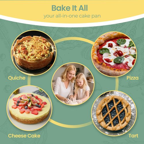 Bakeley 9 Inch Springform Cake Pans, Non-Stick, Spring Form Pans 9 inch with Removable Bottom, Spring Form Pan, Carbon Steel, Cheesecake Pan (Champagne Gold)