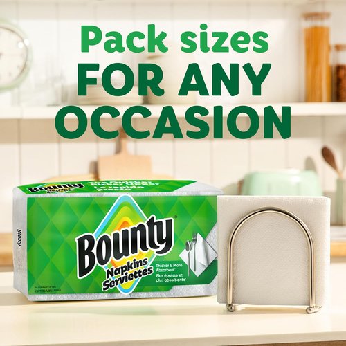 Bounty Paper Napkins - White, 200 Count | Ultra-Absorbent & Durable for Any Occasion