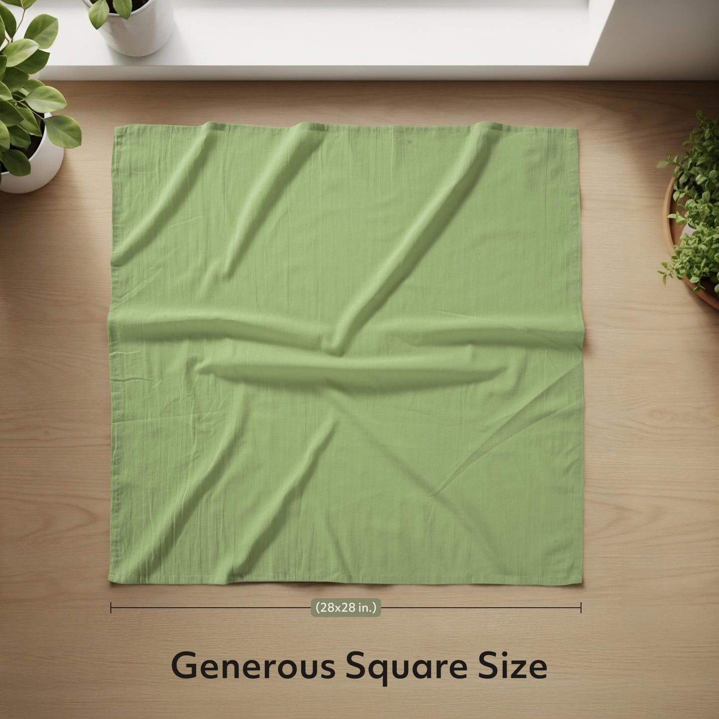 Utopia Kitchen Flour Sack Towels [28 x 28 Inch] 100% Cotton Tea Towels for Cleaning & Drying - Highly Absorbent Kitchen Dish Cloth (Sage Green, 24 Pack)