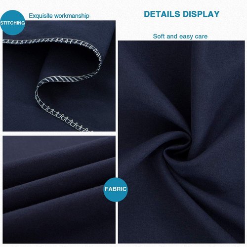 FLXXIE Pillow Cases - Soft Microfiber Pillow Covers with Envelope Closure | 2-Piece Set, 20x30, Navy