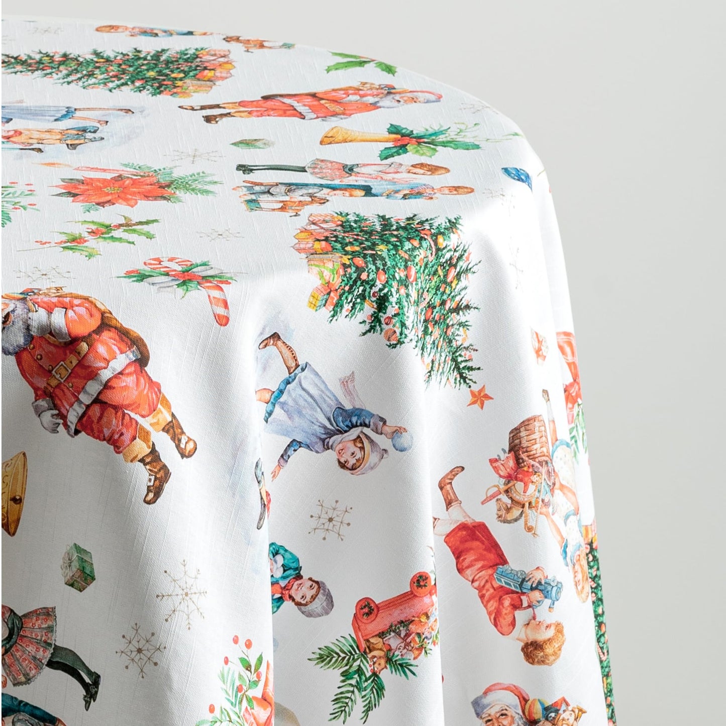 Maison d' Hermine Table Cloth Round Table 100% Cotton 63 Inches Fall Tablecloth Reusable Everyday Use for Thanksgiving Christmas Decorations Dining Farmhouse Party (Chromo)
