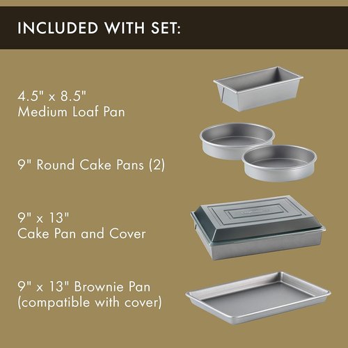 Calphalon 10-Piece Nonstick Bakeware Set - Dishwasher Safe | Includes Baking Sheet, Cake Pans & Muffin Pan
