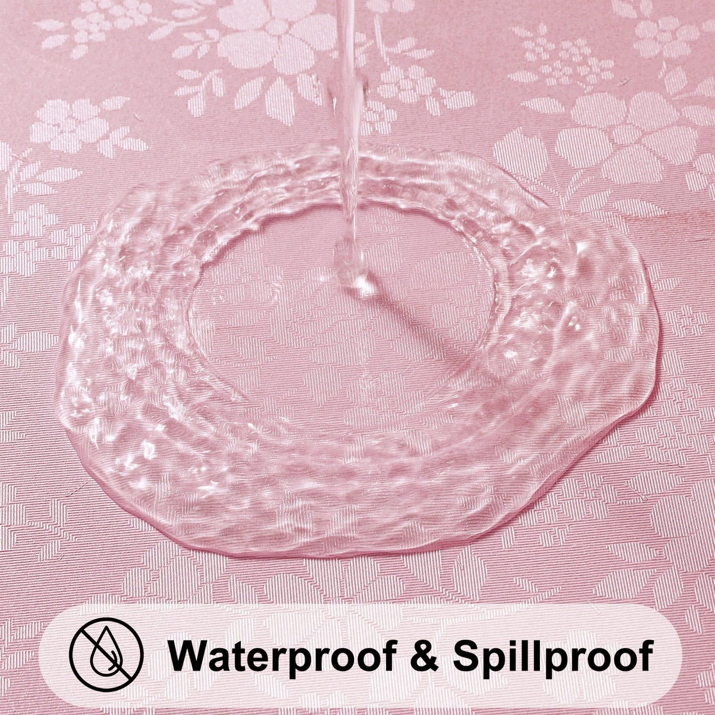 Smiry Rectangle Table Cloth, Waterproof Heavy Duty Vinyl Tablecloths, Wipeable Washable Table Cover for Kitchen and Dining Room (Dirty Pink, 60" X 84")
