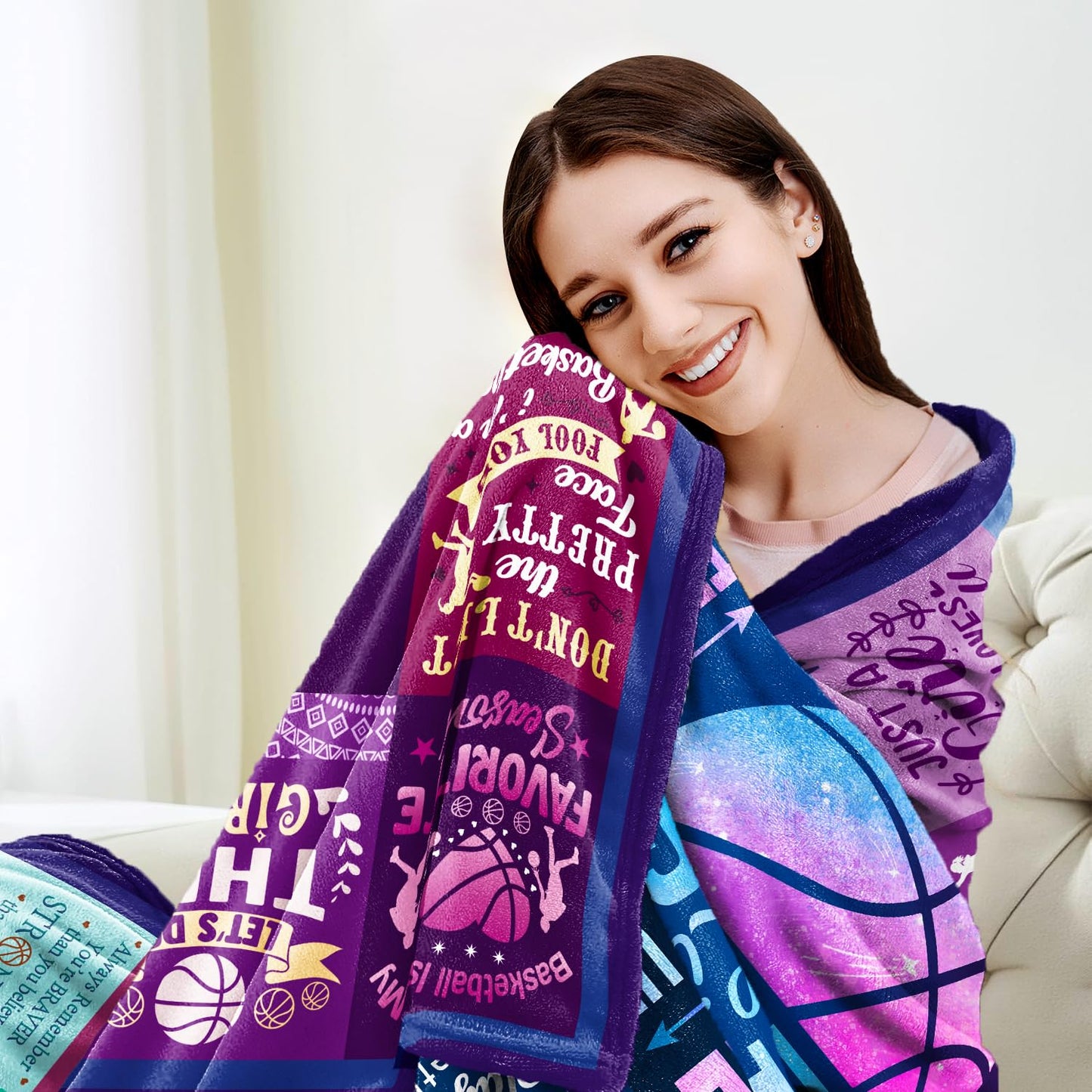 Cheer Blanket Gifts for Girls Soft Flannel Cheerleader Throw Blanket Warm Comfortable Cheerleading Lovers Gifts for Teens Kids Stuff 50"x40"