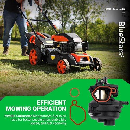 BlueStars Carburetor - Compatible with 550EX, 625EX, 675EX, 725EXI 140cc Engines | Fits Husqvarna LC121P & Troy-Bilt Models